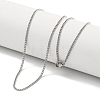 Non-Tarnish 201 Stainless Steel Curb Chain Necklaces for Women and Men NJEW-F322-08P-2