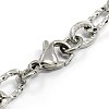 Fashionable 304 Stainless Steel Composite Figaro Cable Chains Bracelets STAS-A028-B095P-2