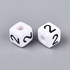 Opaque Acrylic European Large Hole Beads SACR-N020-01B-03-2