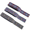 3 Rolls 3 Colors Ethnic Style Polyester Ribbons OCOR-FG0001-68-1