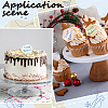 21Pcs 3 Colors Mirror Effect Acrylic Birthday Cupcake Insert Card Decoration AJEW-SP0001-67B-4