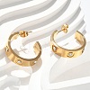 304 Stainless Steel Stud Earrings EJEW-S253-17G-2