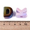 UV Plating Opaque Acrylic European Beads OACR-Q199-09-5