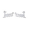 304 Stainless Steel Connector Charms STAS-N095-123-2