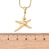 304 Stainless Steel Crystal Rhinestone Pendant Necklaces for Women NJEW-F378-01G-02-5