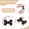 40Pcs 2 Colors Bone Alloy Charms ENAM-AR0001-82-2