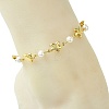 Ocean 304 Stainless Steel Sea Animals Link Chain Anklets for Women AJEW-AN00823-02-2
