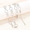 304 Stainless Steel 10MM and 14MM Ring Link Chain Necklaces NJEW-P343-02C-P-3