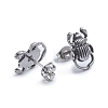 Retro 304 Stainless Steel Stud Earrings EJEW-L248-003AS-2