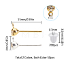 Brass Post Earring Findings KK-SC0001-61-5