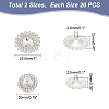 AHADERMAKER 40Pcs 2 Style 1-Hole Zinc Alloy Rhinestone Shank Buttons DIY-GA0003-61-2