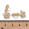 Brass Pave Cubic Zirconia  European Dangle Charms KK-A286-23G-01-3
