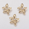 Brass Micro Pave Cubic Zirconia Pendants KK-F731-25G-1