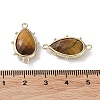 Natural Tiger Eye Connector Charms G-G012-05G-17-2