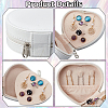 Heart PU Imitation Leather Jewelry Organizer Zipper Boxes AJEW-CL0006-03A-6