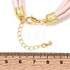 Microfiber Leather Multi-strand Cord Bracelets Makings FB-CBA983F-01G-10-3