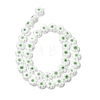 Handmade Millefiori Glass Flat Round Bead Strands LK-P011-23-2