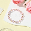 Butterfly & Faceted Round Glass Beaded Stretch Bracelets for Women BJEW-FS00002-3