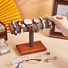 T-Shaped Bar Wood Covered with Microfiber Bracelet Display Stands BDIS-WH0014-01-3