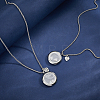 2Pcs Alloy Glass Flat Round Pet Fur Keepsake Locket Pendant 304 Stainless Steel Box Chain Necklaces NJEW-PH0001-54B-4