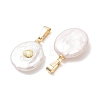 Natural Baroque Keshi Pearl Pendants PALLOY-JF05474-2
