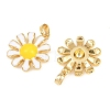 Brass Enamel Pendants KK-H262-17G-2