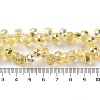 Half Golden Plated Electroplate Beads Strands EGLA-H104-09A-HP01-4