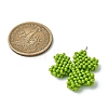 Glass Seed Beaded Clover Pendants PALLOY-MZ00530-2