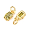 Brass Pave Cubic Zirconia Charms KK-K340-50G-02-2