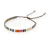 Bohemian Style Minimalist Tila Beaded Adjustable Braided Bracelets for Women RX8428-1