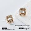 304 Stainless Steel Rhinestone Stud Earrings for Women DD3095-1-1