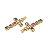 Rack Plating Eco-Friendly Brass Micro Pave Cubic Zirconia Pendants X-KK-A177-05G-3
