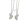 2Pcs Alloy Enamel Magnetic Luminous Butterfly Pendant Friendship Couple Necklaces FS-WG3F676-01-5