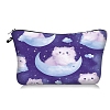 Cute Moon Cat Print Polyester Cosmetic Zipper Pouches PW-WGE2010-04-1