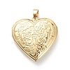 Brass Locket Pendants KK-P199-20G-2