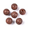 Printed Schima Wood Beads WOOD-N017-01C-1