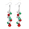 Christmas Theme Alloy Plastic Dangle Earrings FS-WG6FBD6-06-1
