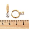 Ion Plating(IP) 304 Stainless Steel Micro Pave Cubic Zirconia Hoop Earrings STAS-R004-07G-02-5