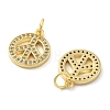 Brass Micro Pave Cubic Zirconia Charms KK-C092-04G-2