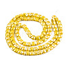 Electroplate Opaque Solid Color Glass Beads Strands EGLA-N002-42-03-2