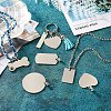 32Pcs 8 Style 201 Stainless Steel Stamping Blank Tag Pendants STAS-CW0001-10-8