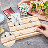 4-Slot Rectangle Wood Ring Display Stands RDIS-WH0006-27-3