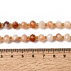 Natural Red Hematoid Quartz/Ferruginous Quartz Beads Strands G-D105-B07-4