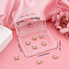 Brass Clear Cubic Zirconia Connector Charms KK-BBC0002-18-7