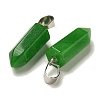 Dyed Natural White Jade Pendants G-Z067-07P-22-3