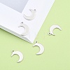 Tarnish Resistant Crescent Moon Stainless Steel Charms Pendants STAS-Q168-06-6