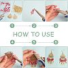 Unicraftale DIY Filigree Dangle Earring Making Kit DIY-UN0003-34-3