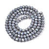 Electroplate Opaque Solid Color Glass Beads Strands EGLA-A044-P4mm-L10-3