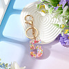 Number 5 Transparent Resin Keychains KEYC-TADJ0001-10E-3