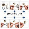120Pcs 4 Styles UV Plating ABS Plastic Cord Ends CCB-YW0001-83-5